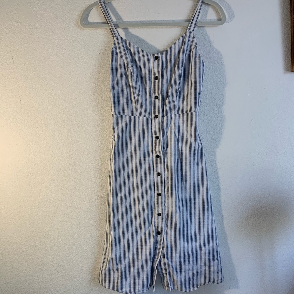 Old Navy blue white striped midi dress